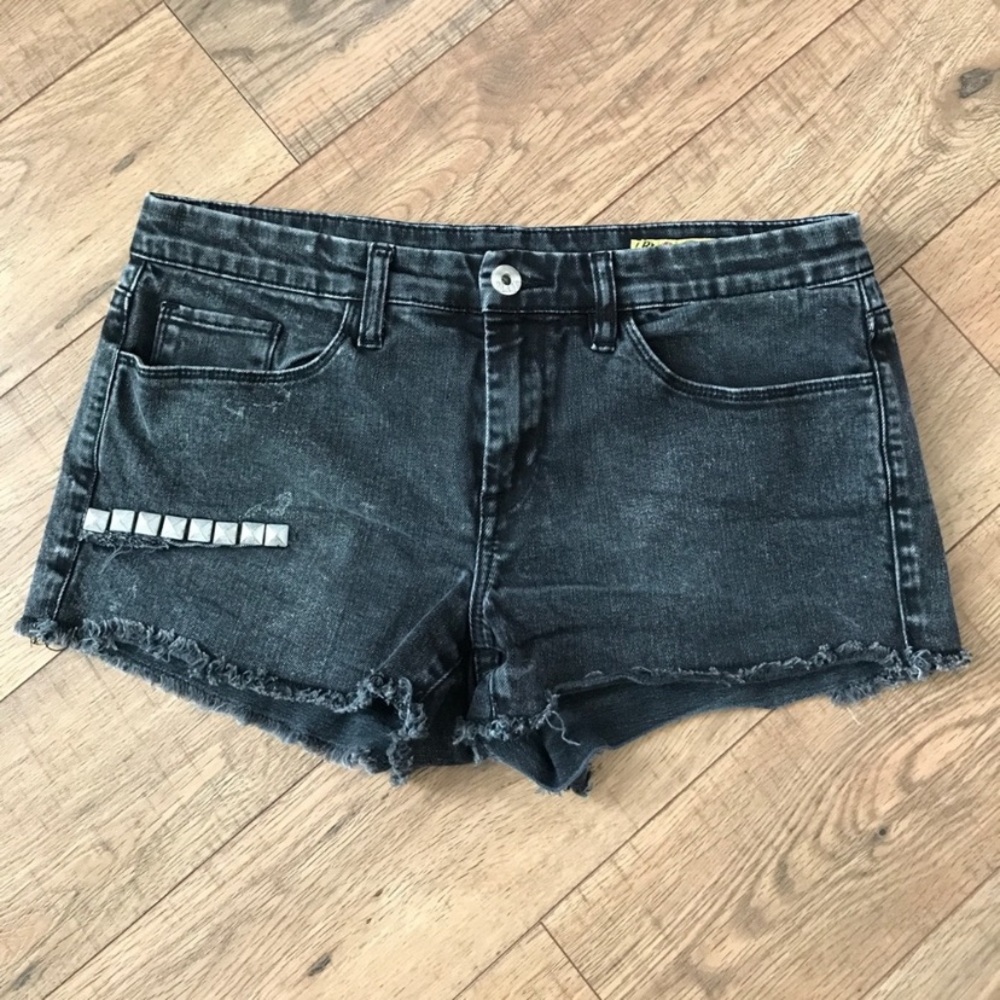 Blank NYC Gray Studded Shorts